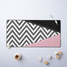 Grijs zigzag, Grijze Chevron, Zigzag Pattern, Roze Bureaumat