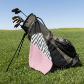 Grijs zigzag, Grijze Chevron, Zigzag Pattern, Roze Golfhanddoek (Groen)