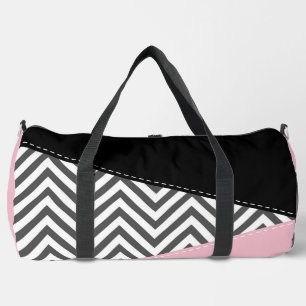 Grijs zigzag, Grijze Chevron, Zigzag Pattern, Roze Plunjezak