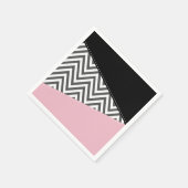 Grijs zigzag, Grijze Chevron, Zigzag Pattern, Roze Servet (Hoek)