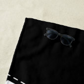 Grijs zigzag, Grijze Chevron, Zigzag Pattern, Roze Strandlaken (In situ)