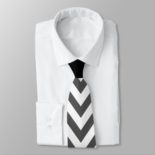 Grijs zigzag, Grijze Chevron, Zigzag Pattern, Roze Stropdas (Gebonden)