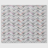 Grijs zigzag met textuur cadeaupapier (Vlak)