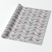Grijs zigzag met textuur cadeaupapier (Uitgerold)