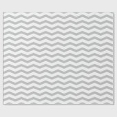 Grijs zigzagpatroon van chevron cadeaupapier (Vlak)