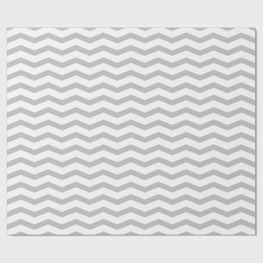 Grijs zigzagpatroon van chevron cadeaupapier (Vlak)