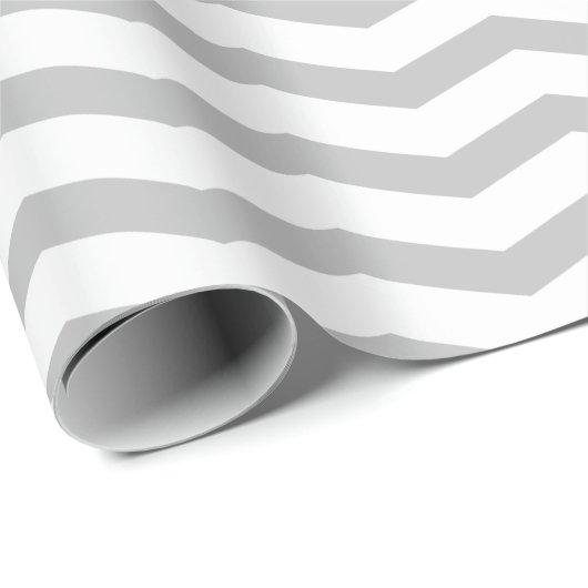 Grijs zigzagpatroon van chevron cadeaupapier (Rol Hoek)