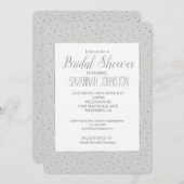 Grijs Zilver Confetti vrijgezellenfeest Kaart (Voorkant / Achterkant)