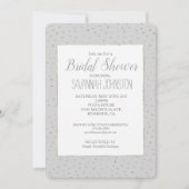 Grijs Zilver Confetti vrijgezellenfeest Kaart (Voorkant)