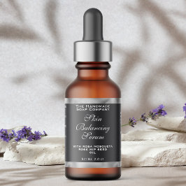 Grijs Zilver Cosmetica Klein Druppelfles Etiket