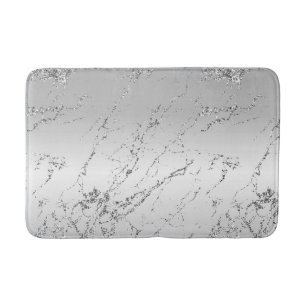 Grijs Zilver Glitzy Nep Glitter Badmat