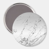 Grijs Zilver Glitzy Nep Glitter Magneet (Voorkant / Achterkant)