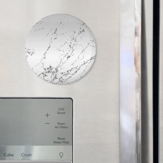 Grijs Zilver Glitzy Nep Glitter Magneet (Insitu (Koelkast))