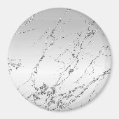 Grijs Zilver Glitzy Nep Glitter Magneet (Voorkant)