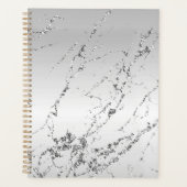 Grijs Zilver Glitzy Nep Glitter Planner (Voorkant)