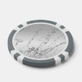 Grijs Zilver Glitzy Nep Glitter Poker Chips (Enkel)