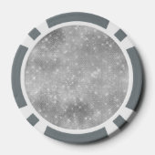 Grijs Zilver Glitzy Nep Glitter Poker Chips (Achterkant)