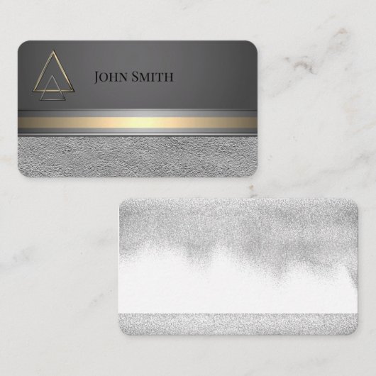 Grijs Zilver Goud Koper Mannen Logo Visitekaartjes (Voorkant / Achterkant)