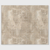 Grijs Zilver Goud Snake Print Cadeaupapier (Vlak)