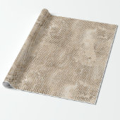 Grijs Zilver Goud Snake Print Cadeaupapier (Uitgerold)