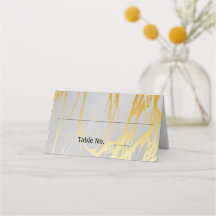 Grijs zilver met gouden lijnen bruiloft