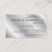 Grijs Zilver Minimal Driver auto Visitekaartje (Voorkant)
