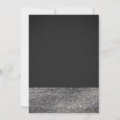 Grijs & Zilver Moderne Glamour Pailletten Feest Ui Kaart (Achterkant)