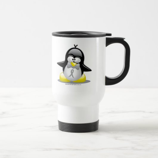 Grijs/Zilver Ribbon Penguin Reisbeker (Rechts)