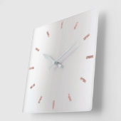 Grijs zilver Roos Blush roze ombre Minimale zwart Vierkante Klok (Hoek)