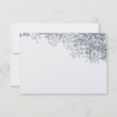 Grijs Zilver Shimmer |  RSVP-respons-Kaarten RSVP Kaartje (Achterkant)