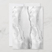 Grijs Zilveren Agaat Donker 50ste Verjaardag Kaart (Achterkant)