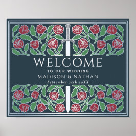 Grijs Zilveren Bloemstuk Koninklijk Trouw Welkom B Poster