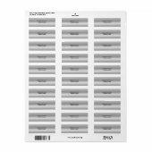 Grijs Zilveren Mat Retouradreslabel Etiket (Full Sheet)
