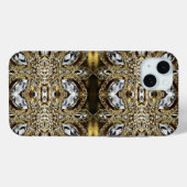 grijs zilvergoud en zwart decopatroon Case-Mate iPhone case (Achterkant (horizontaal))