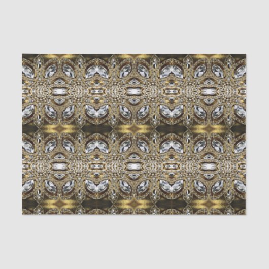 grijs zilvergoud en zwart decopatroon tissuepapier (Voorkant)