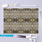 grijs zilvergoud en zwart decopatroon tissuepapier (Craft)