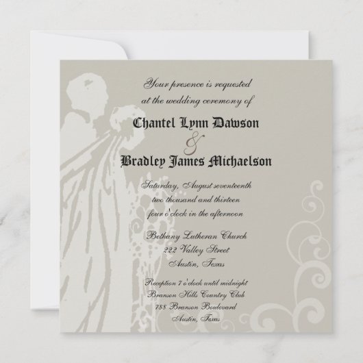 Grijs Zong eens op een Uitnodiging van de Tijd (Achterkant)