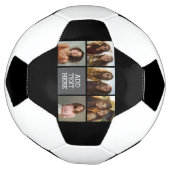 Grijs Zwart 5 Fotocollage met Tekst Voetbal (Gedraaid)