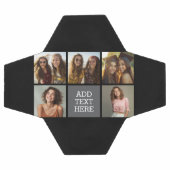 Grijs Zwart 5 Fotocollage met Tekst Voetbal (Enkel)