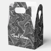 Grijs & Zwart Abstract Rookpartij Favor Box Bedankdoosjes (Geopend)