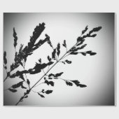 grijs, zwart, bloemig, design, abstract, bloem, ku cadeaupapier (Vlak)