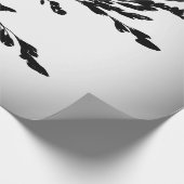 grijs, zwart, bloemig, design, abstract, bloem, ku cadeaupapier (Hoek)