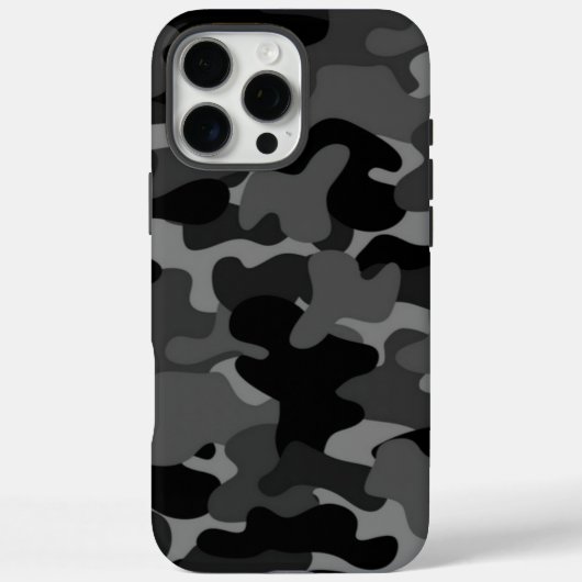 Grijs Zwart Camo Case-Mate iPhone Case (Achterkant)