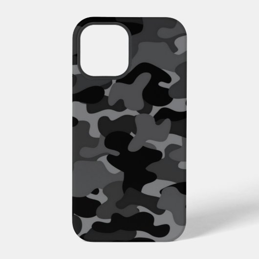 Grijs Zwart Camo iPhone Hoesje (Achterkant)