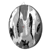 Grijs & Zwart Camouflage Dartbord (Voorkant Rechts)