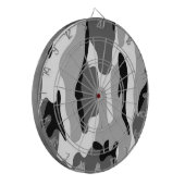 Grijs & Zwart Camouflage Dartbord (Voorkant Links)