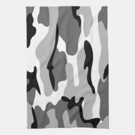 Grijs & Zwart Camouflage Keuken Handdoek