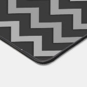 Grijs zwart Chevron Cool retro patroon Bureaumat (Hoek)