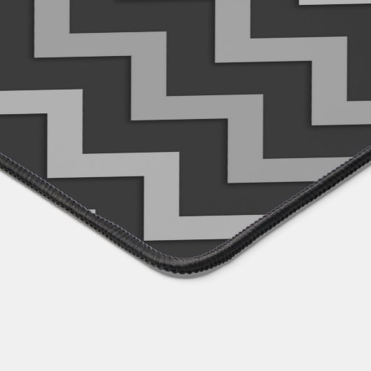 Grijs zwart Chevron Cool retro patroon Bureaumat (Hoek)