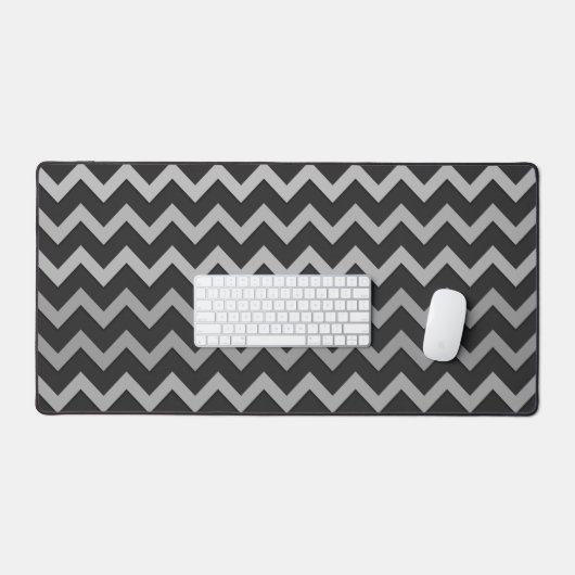 Grijs zwart Chevron Cool retro patroon Bureaumat (Keyboard & Muis)